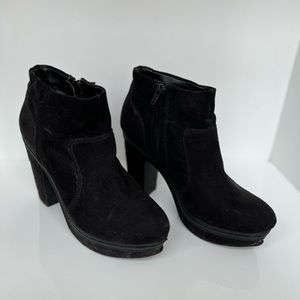 MADDEN faux suede platform booties